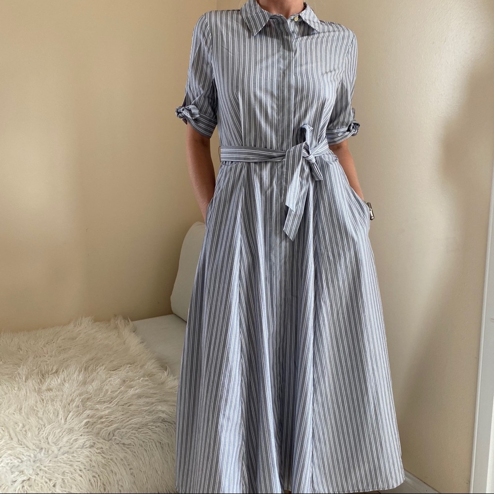 NWT Calvin Klein striped shirt dress